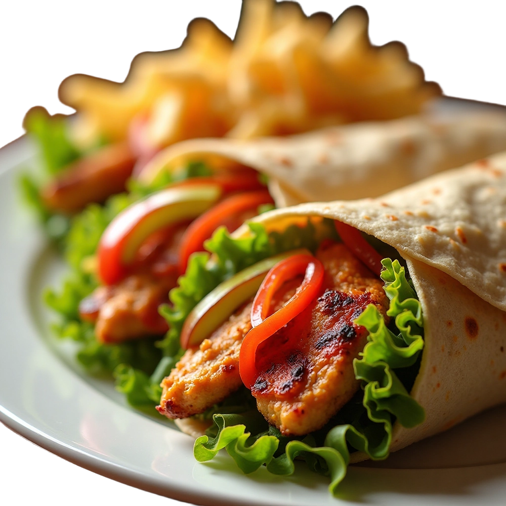 Grilled Chicken Wraps with Fresh Vegetables